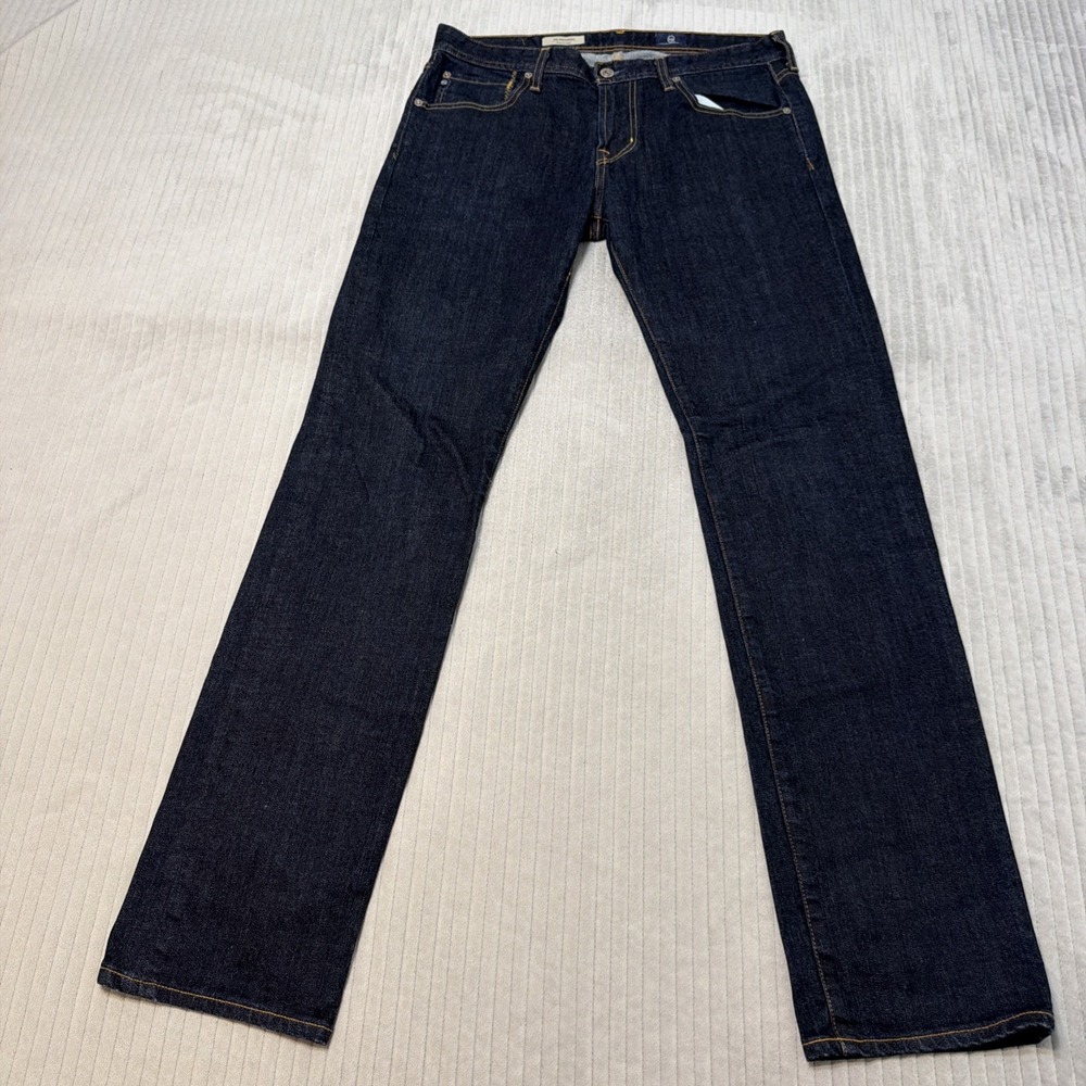 Adriano Goldschmied AG Jeans Matchbox Slim Straight Men's 34x34 Dark Indigo Blue